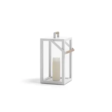 ALBA Lantern – Studio product shot, aluminium and glass design.