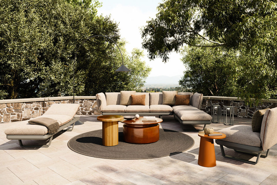 Premium outdoor seating sofa sun lounger