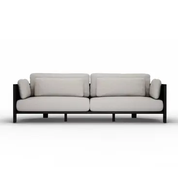 Studio shot of the ZANTE 3-Seater Sofa offering extended seating and a sculptural frame.