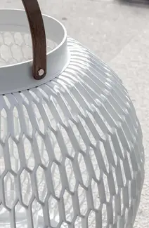 SWITCH Lantern – Shown in close-up, in a high-end residential outdoor setting as part of a modular furniture arrangement.