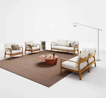 ORBIT Outdoor Lamp – Studio setup with outdoor lounge seating.