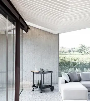BUTLER Trolley – Styled in a high-end residential outdoor entertaining space.