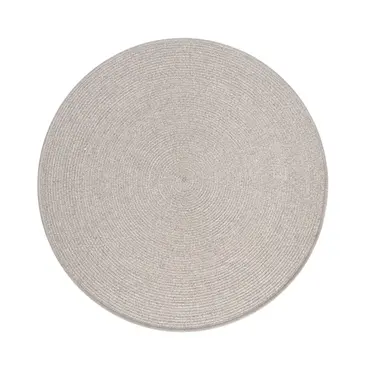 MICHELANGELO Outdoor Rug – Studio product shot of handwoven round outdoor rug.