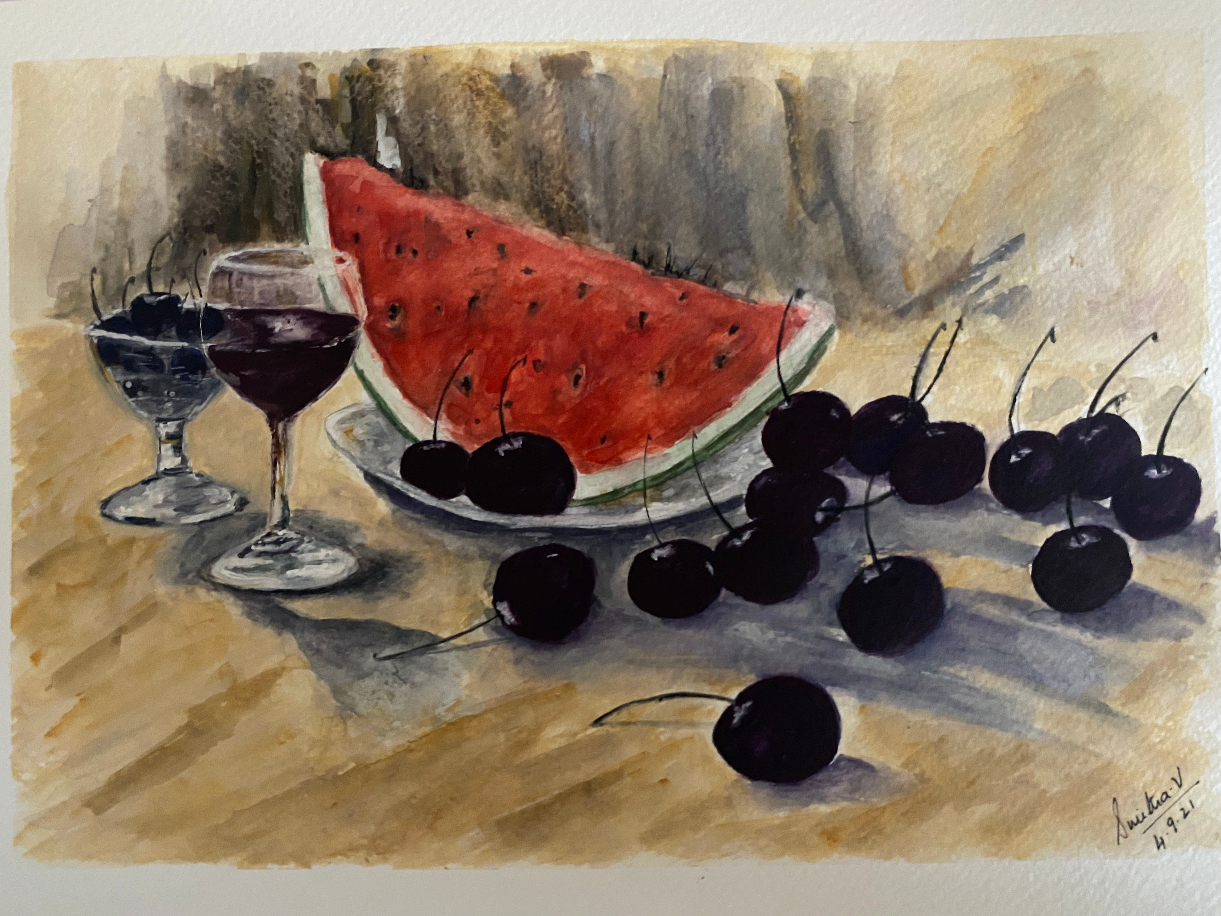 Fruit and Wine 8.3" x 11.7"