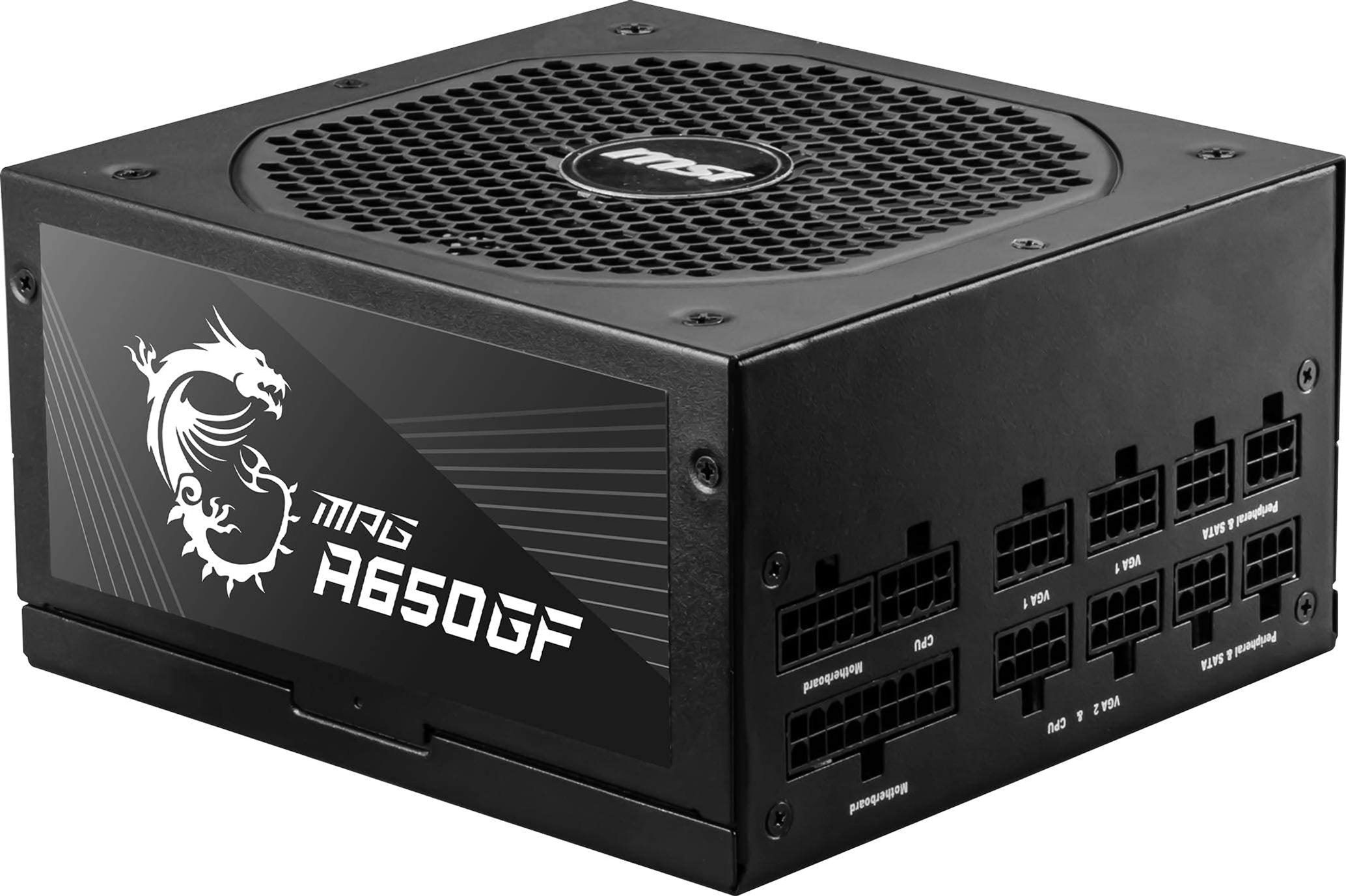 MSI MPG Series Power Supply (PSU): 650 Watt Full Modular 80 Plus Gold Certified 