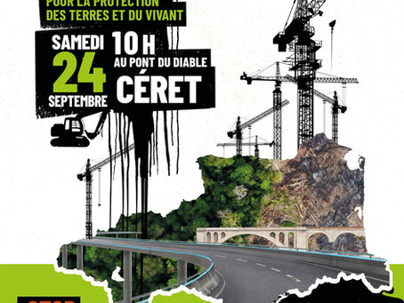 Grande marche citoyenne pour la protection des terres et du vivant Samedi 24 septembre 10h à Céret