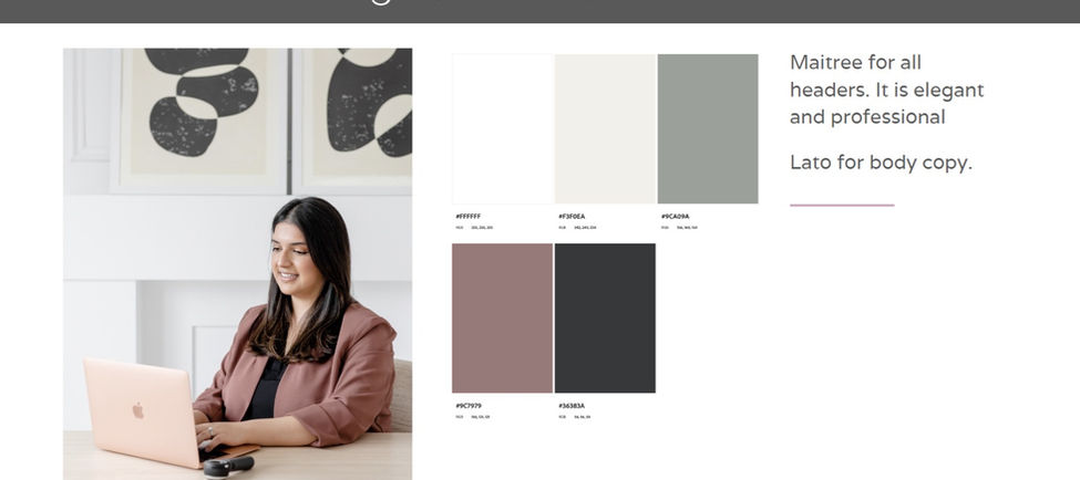 Imagery, colour palette, and typography