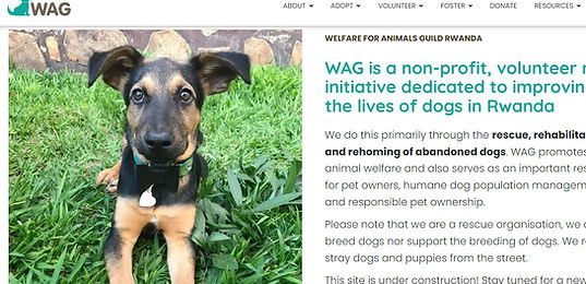 Wag Rwanda website home page
