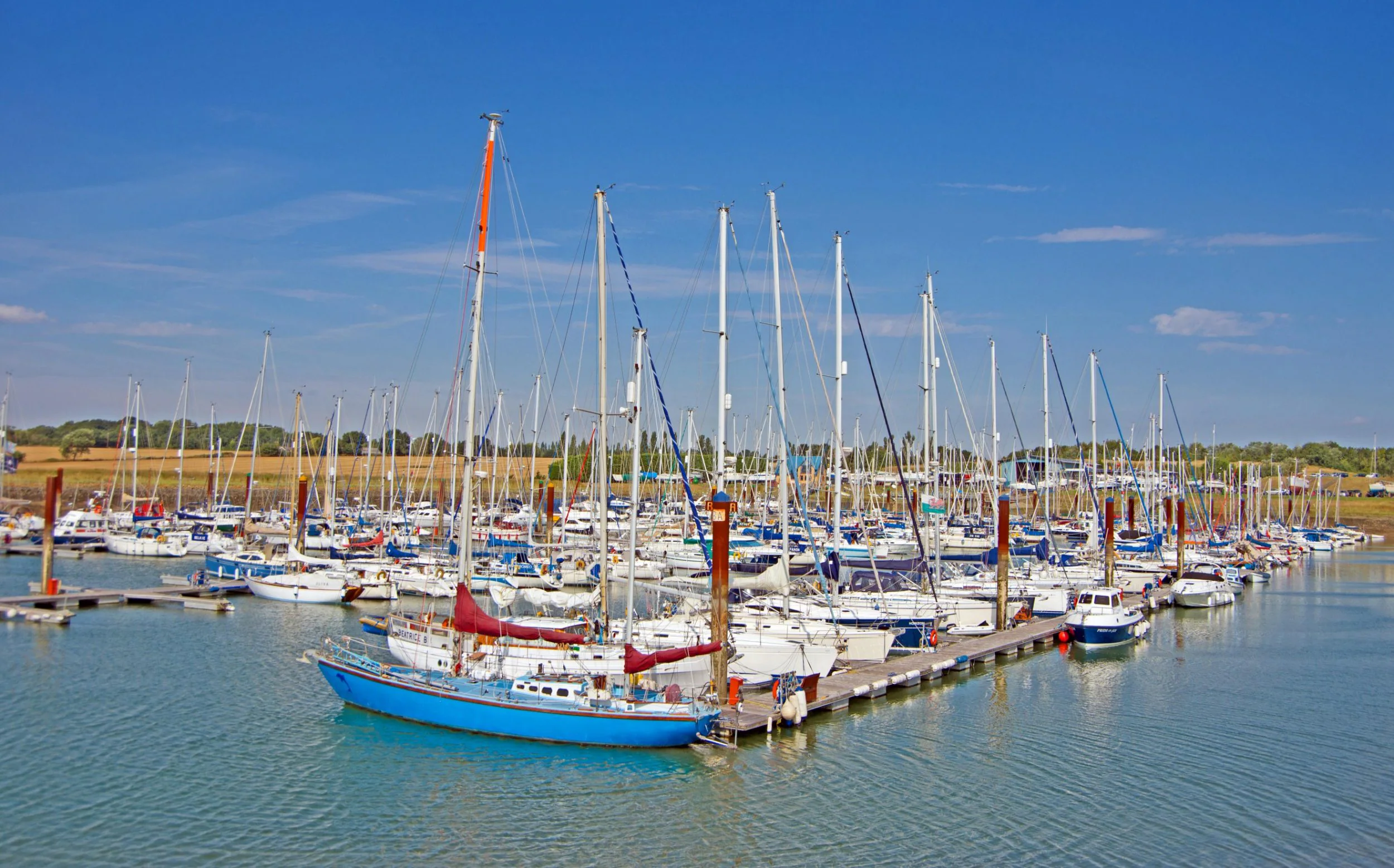 Burnham Yacht Harbour where Academy Sailing are based.