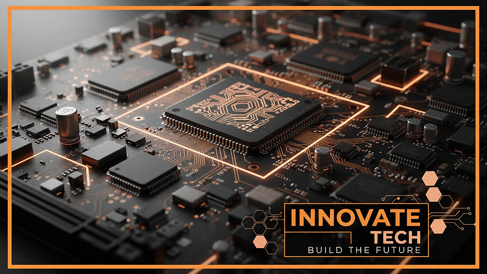 Close-up view of a computer motherboard with visible circuits and components