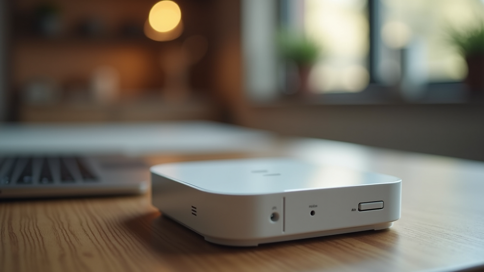 Close-up view of a Wi-Fi hotspot device on a table