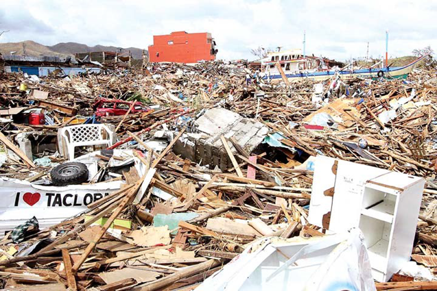 Typhoon Haiyan caused total destruction in many parts of Tacloban..png