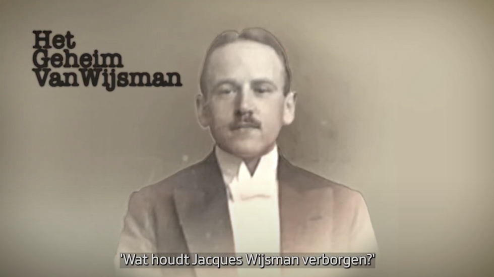 Een promo voor de podcast *Het Geheim van Wijsman*.