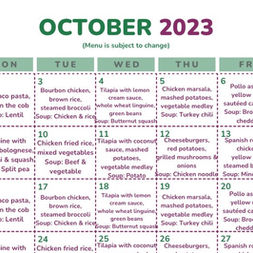 Menú De Comidas De Octubre