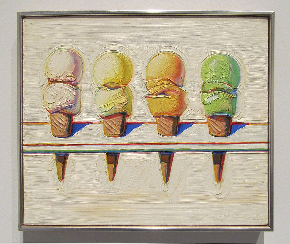 imagen Wayne Thiebaud, Four Ice Cream Cones