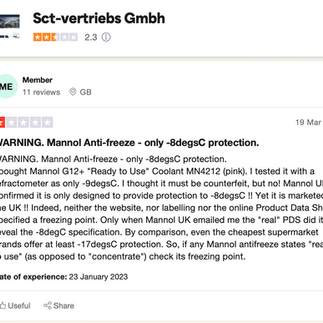 MANNOL Trust Pilot Reviews