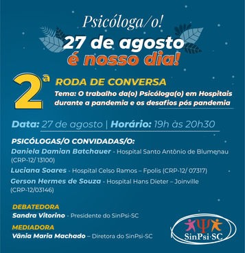 Dia da/o Psicóloga/o:Rodas de Conversa Virtuais