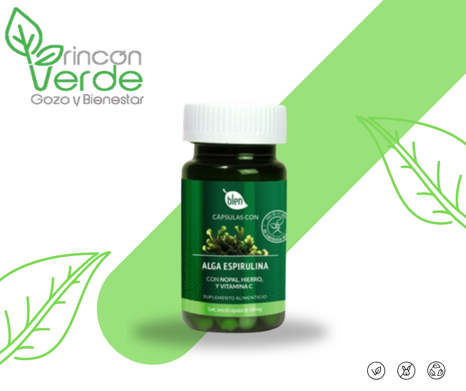 Cápsulas de alga espirulina BLEN