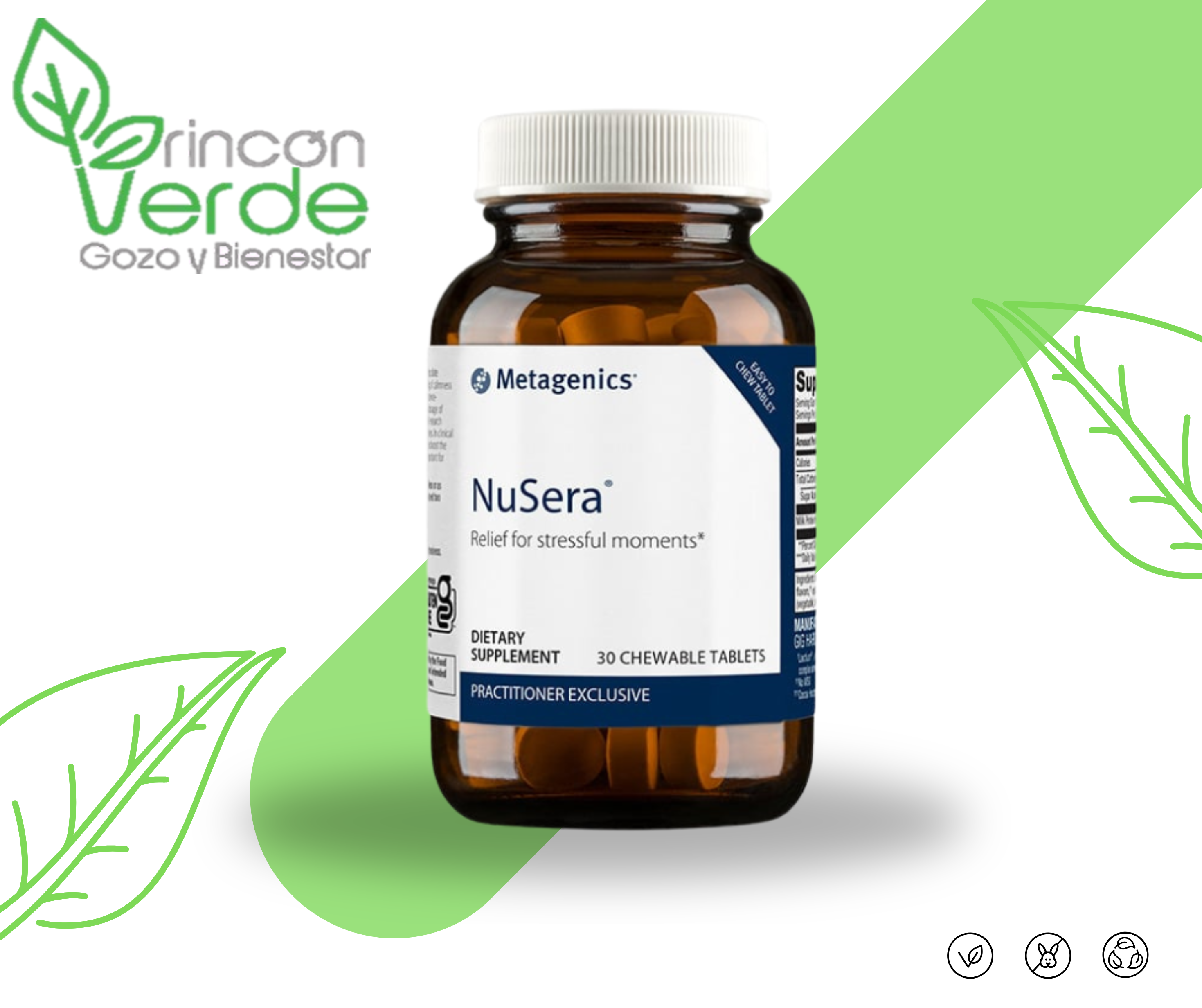 NuSera Metagenics 30 Tabletas masticables 1,9 g