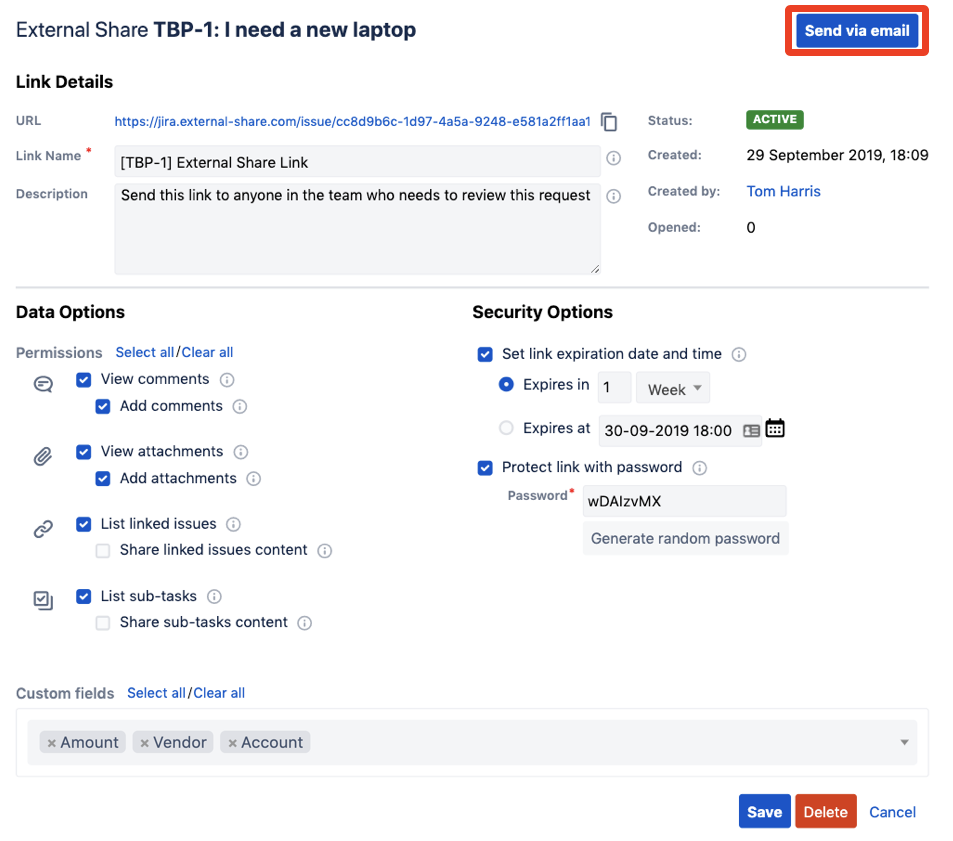 External users share Jira issues comments, attachments