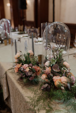 glass dome wedding flowers