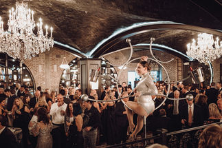 aerialist at wedding