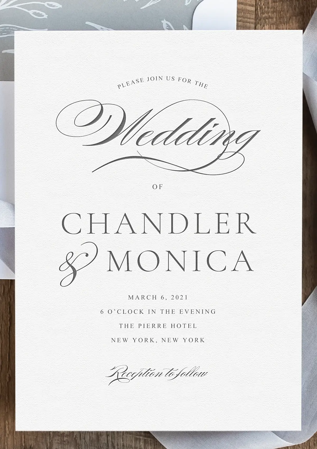 letterpress wedding invitation