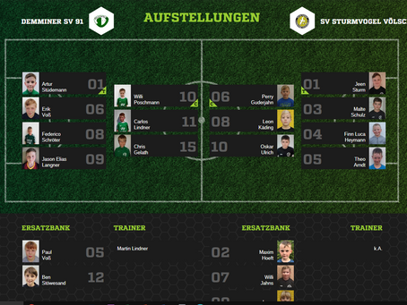E Jugend Achtelfinale DSV91 - SV Sturmvogel Völschow 11:3 (4:1)