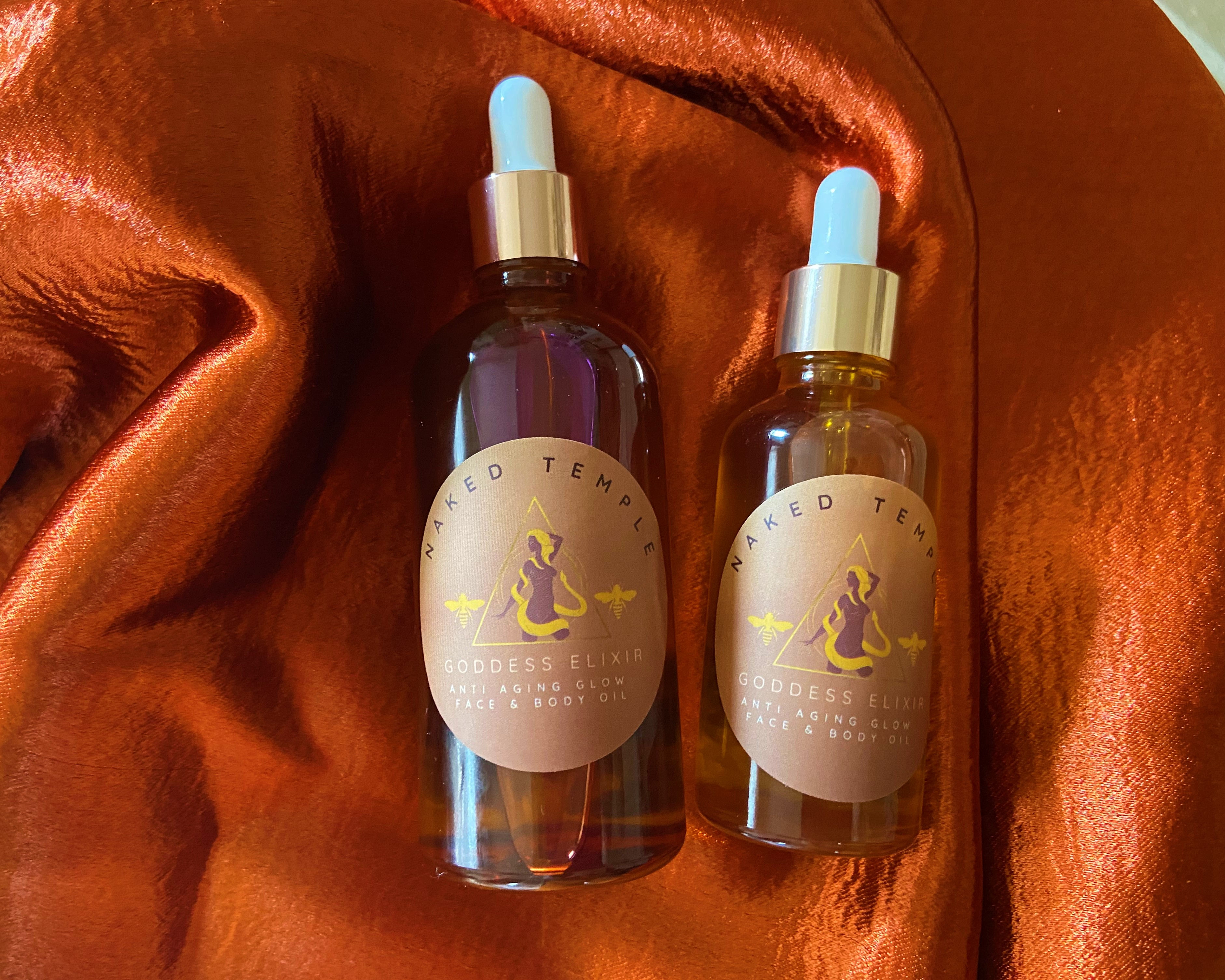 Naked Temple: Goddess Elixir 50ml Anti Aging glow, Face+ Body Oil