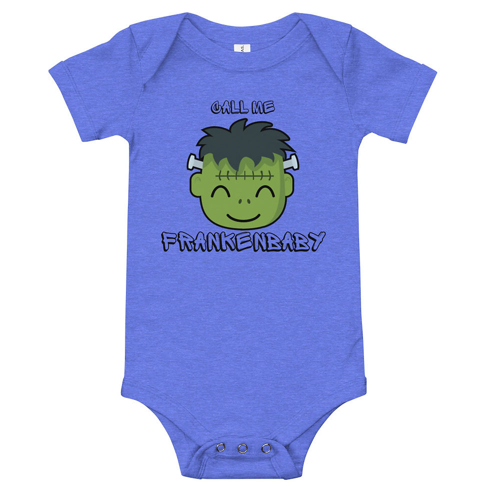 Thumbnail: Baby short sleeve one piece"Frankenbaby"