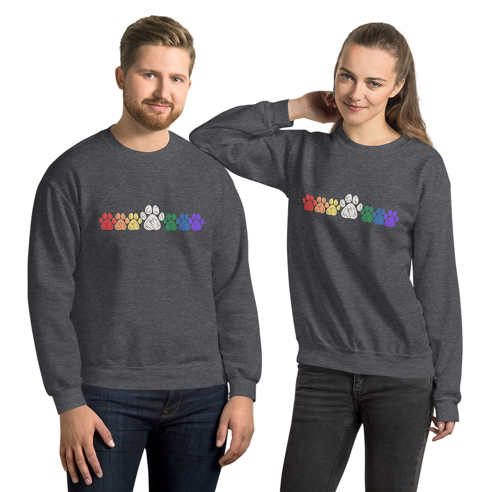 Thumbnail: Unisex Sweatshirt Rainbow Paw Prints