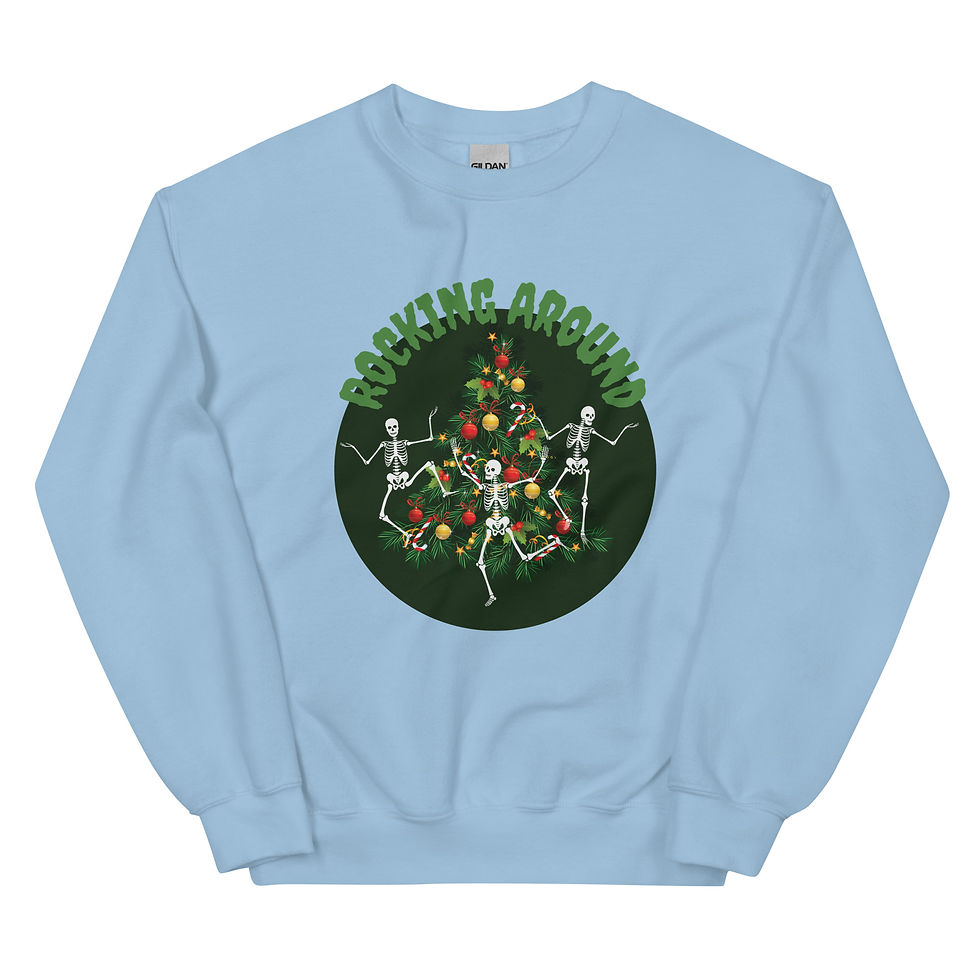 Thumbnail: Unisex Sweatshirt Rockin Skeletons