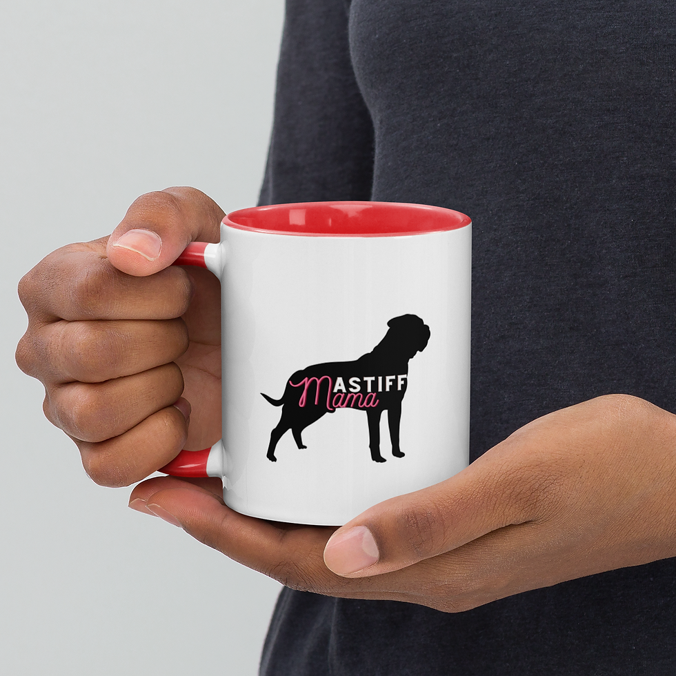 Thumbnail: Mug with Color Inside"Mastiff Mama"