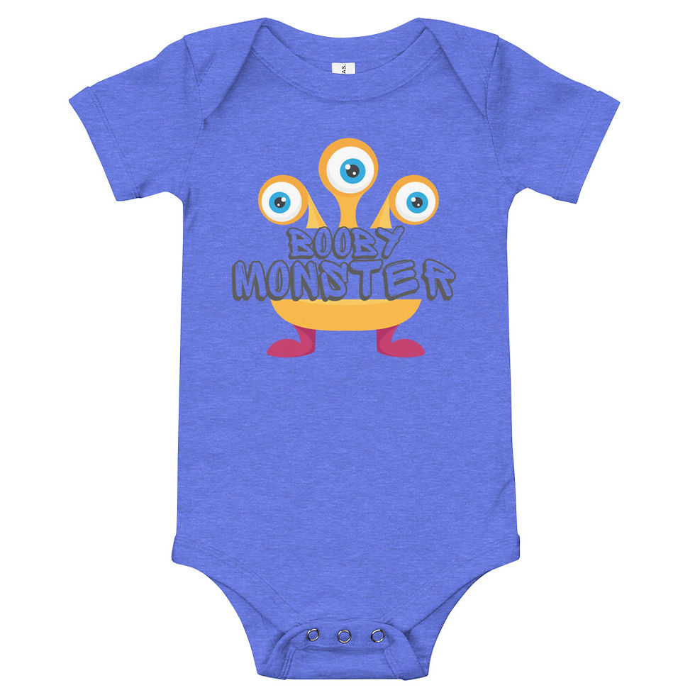 Thumbnail: Baby short sleeve one piece"Booby Monster"