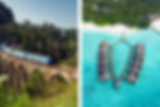 Links Bild Sri Lanka, rechts Bild Malediven