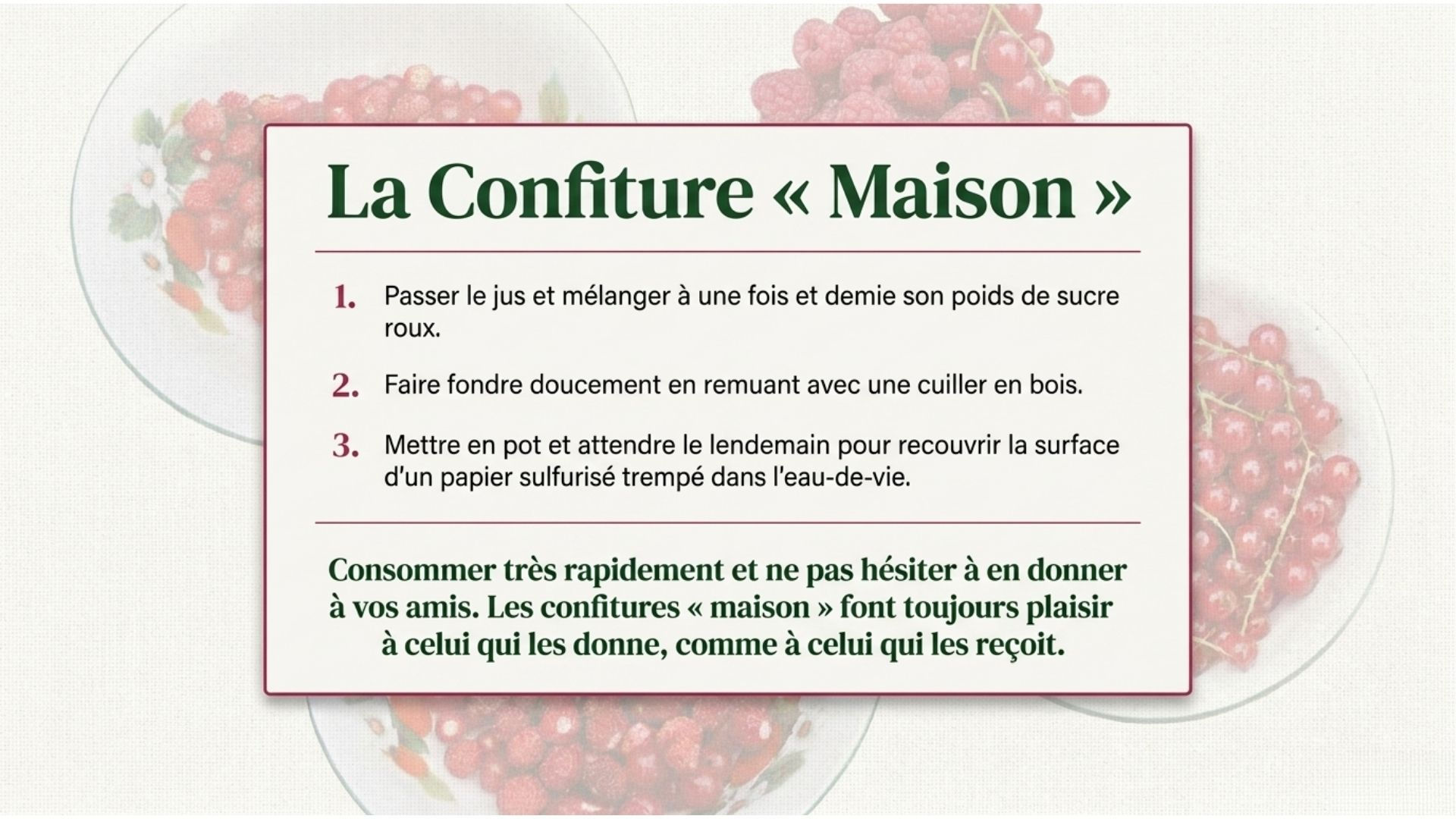 Recette de la confiture de groseilles