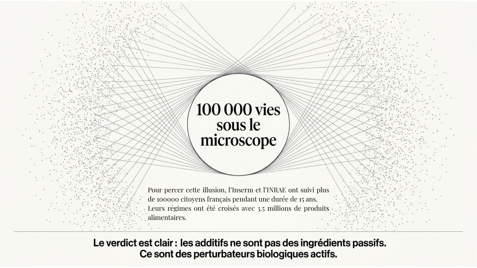 Données scientifiques de l'étude NutriNet-Santé de l'Inserm et l'INRAE sur les additifs alimentaires