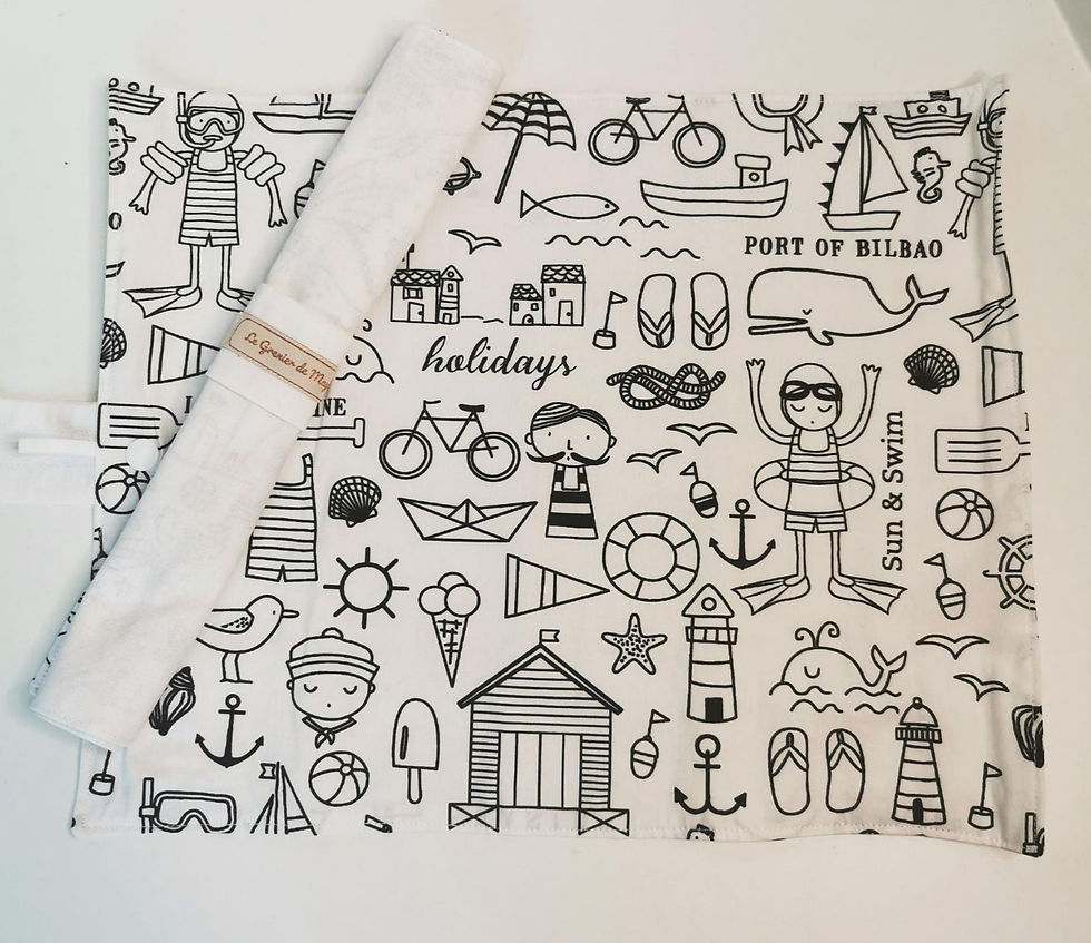 Miniature : Coloriage lavable fait main