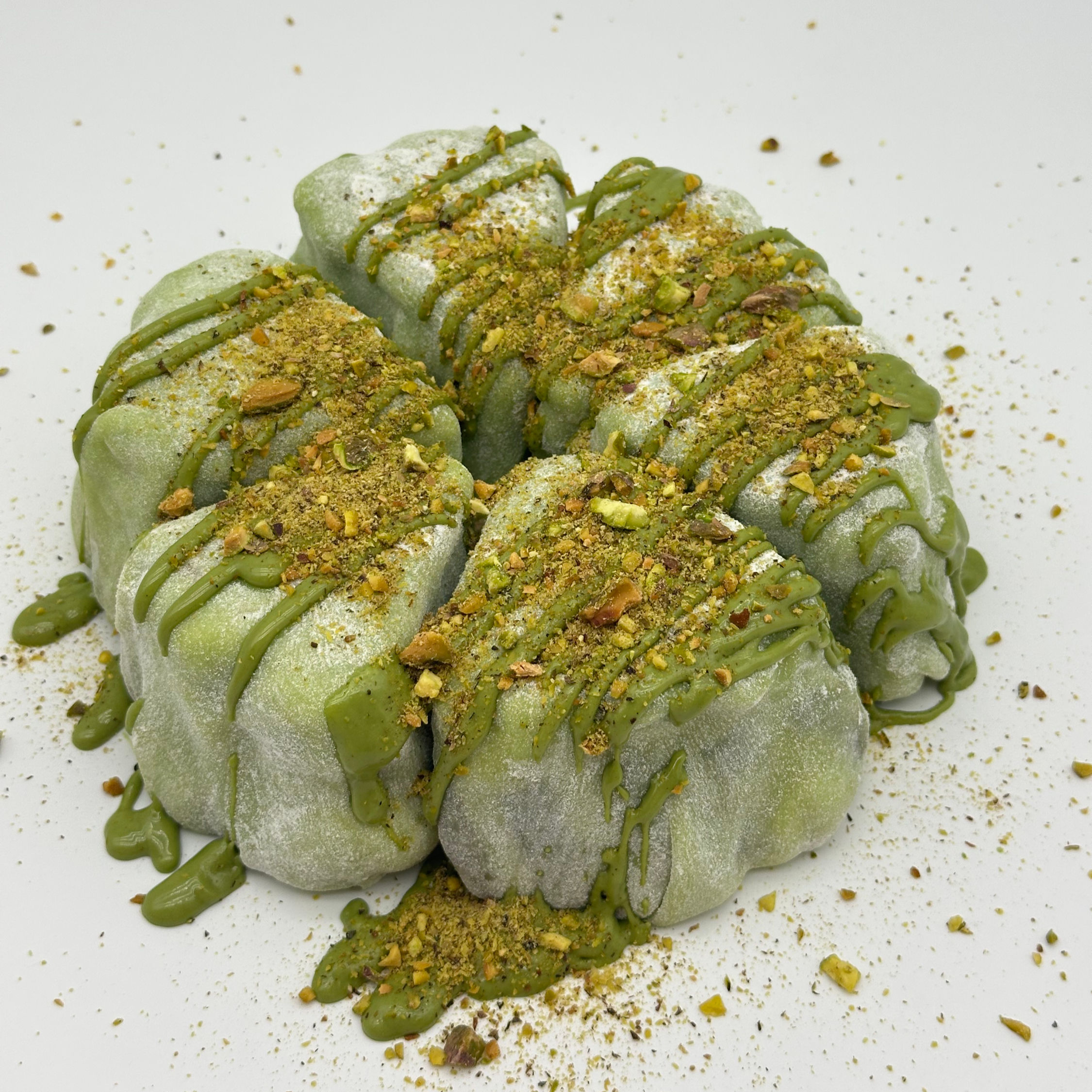 Pistachio Mochi Basque Cheesecake