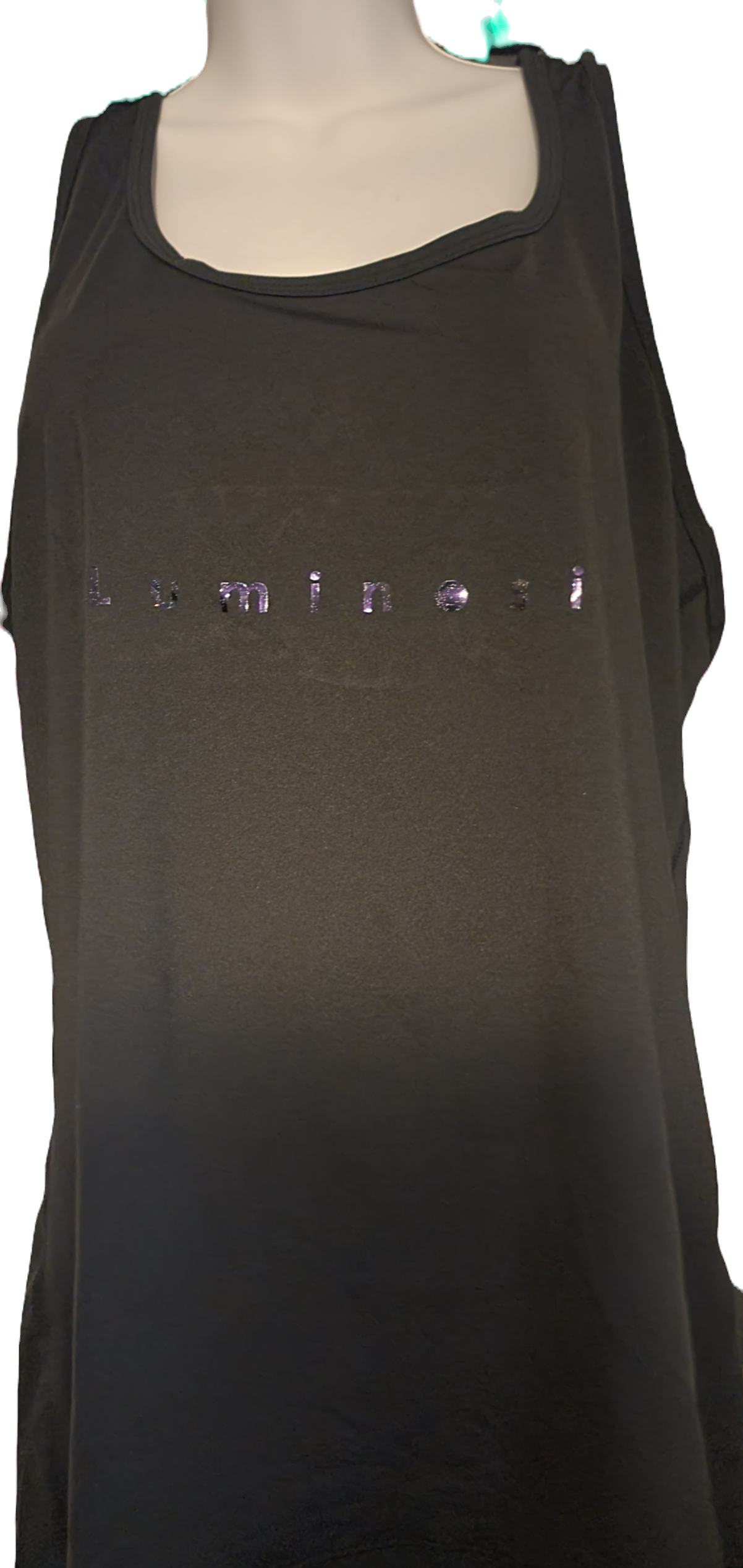 Gym Vest with Black 'Luminosity Sparkle' Logo