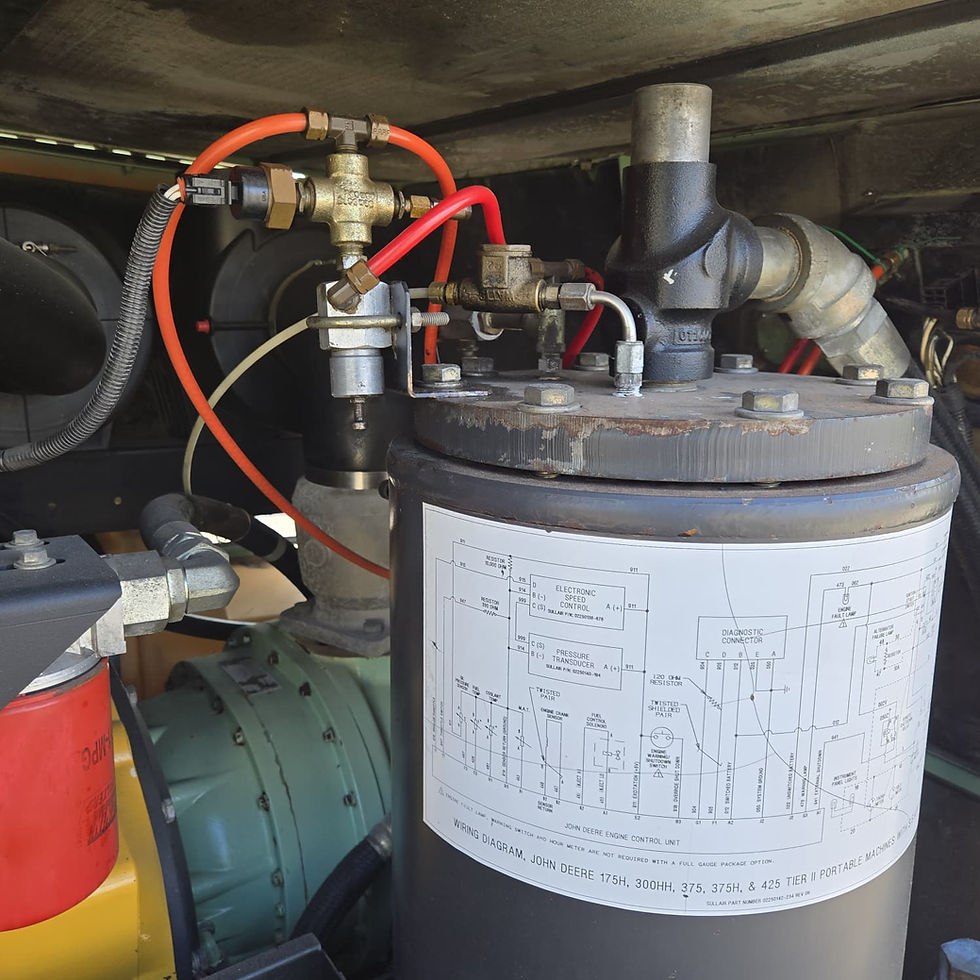 Thumbnail: Sullair 375 CFM AIR COMPRESSOR – JOHN DEERE ENGINE