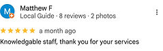5 star google review