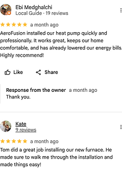 5 star google review