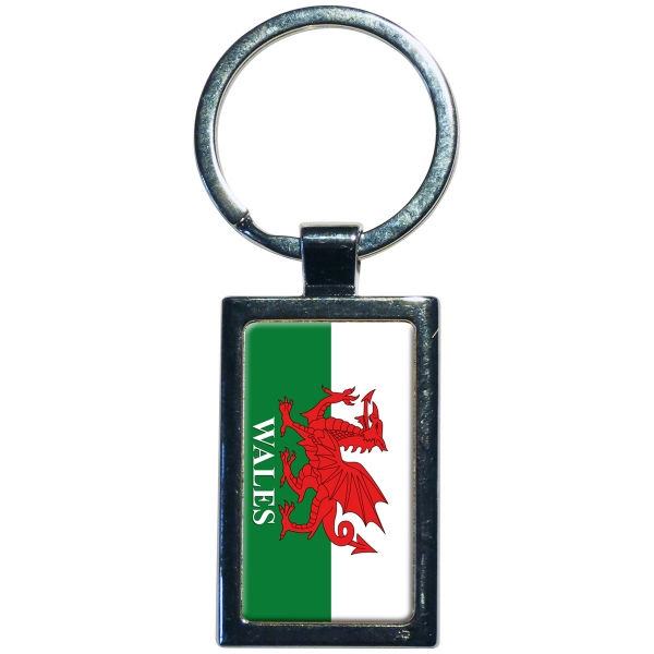 Thumbnail: Rectangular Alloy Injection Keyring (UK Stock)