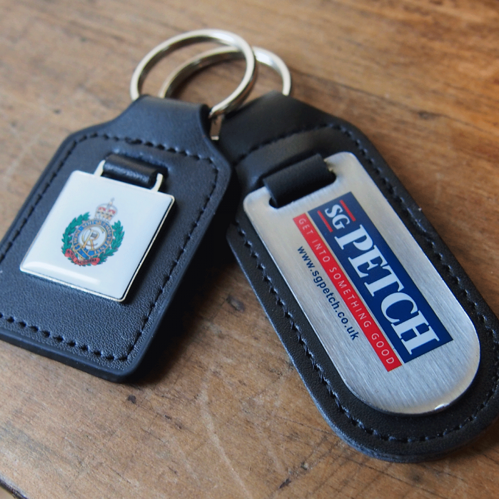 Thumbnail: Leather Effect Keyring (Full Colour Print)