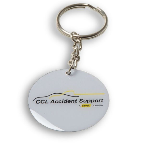 Printed Steel Keyring (60mm)