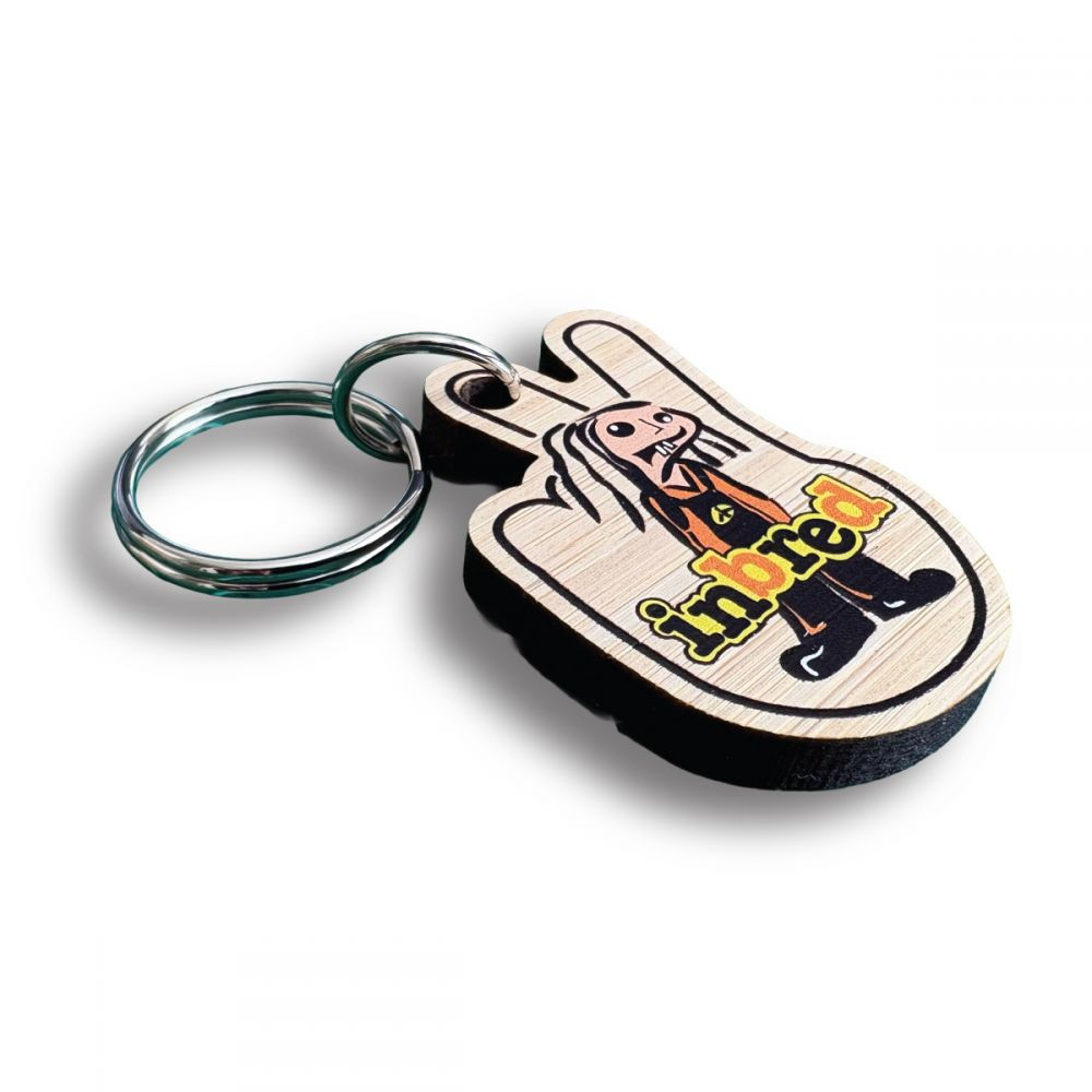 Printed Bamboo Keyring (UK Made: Bespoke 50mm)