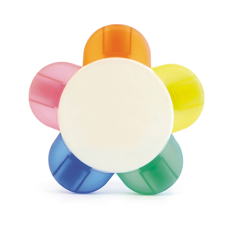 Thumbnail: 5 Colour Plastic Flower Highlighter