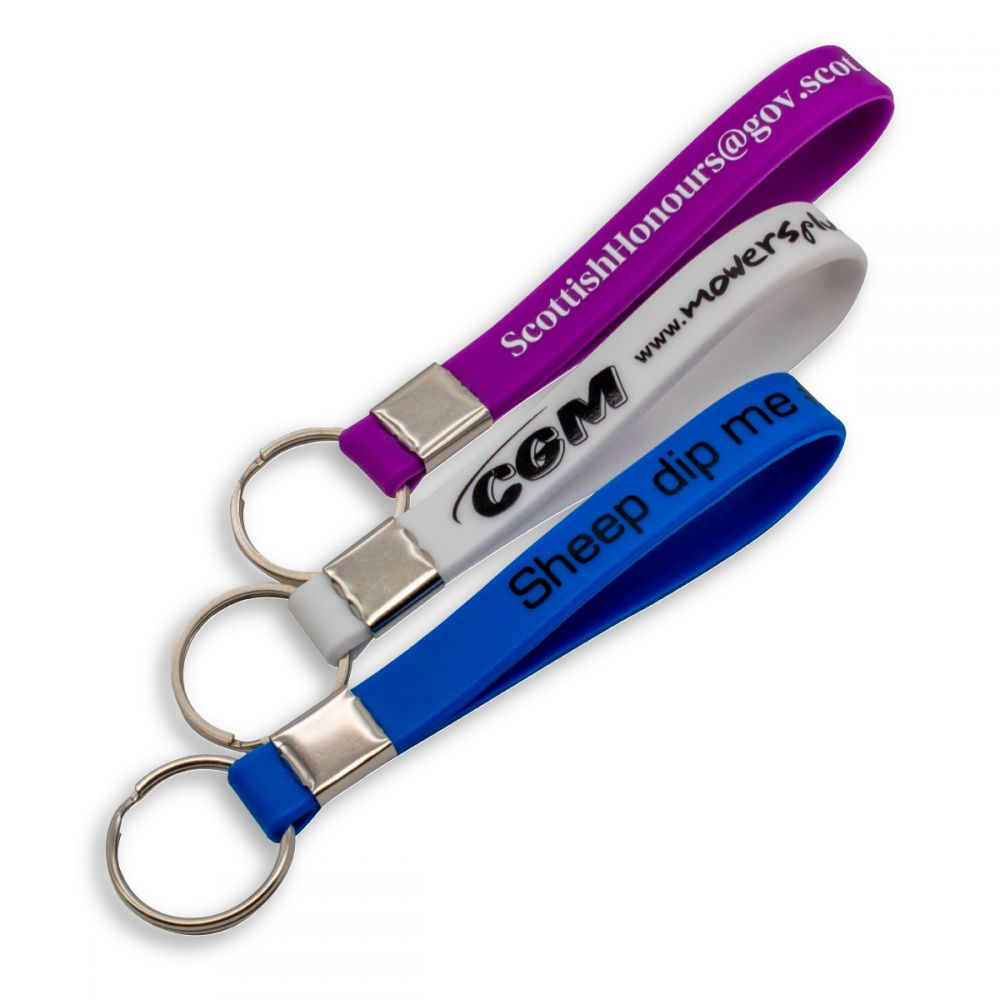 Printed Silicone Loop Keyring