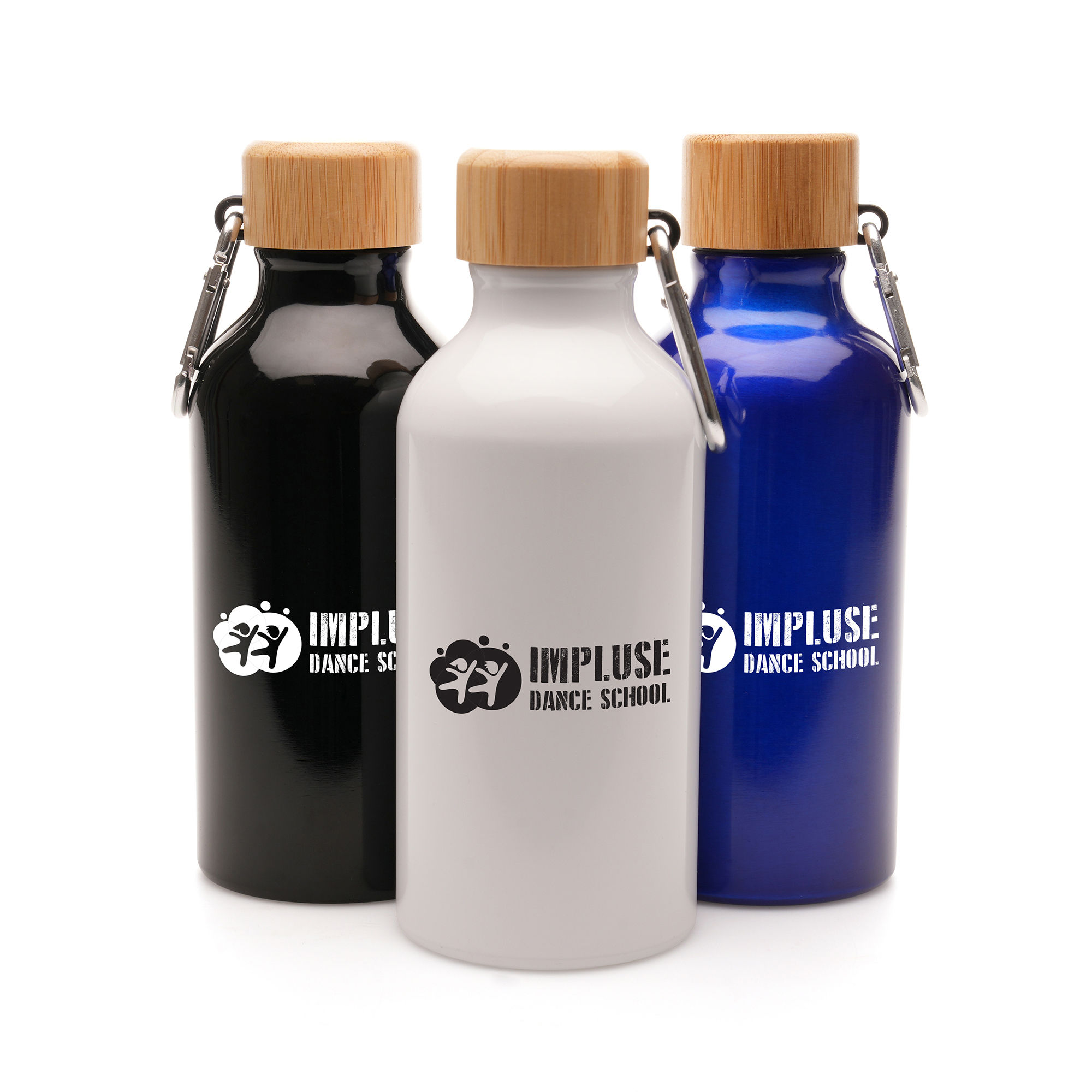 400ml Aluminium and Bamboo Pollock Drinks Bottle